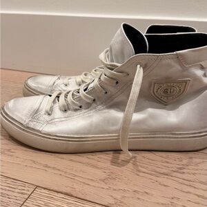 Yves Saint Laurent Silver High-Top Sneakers